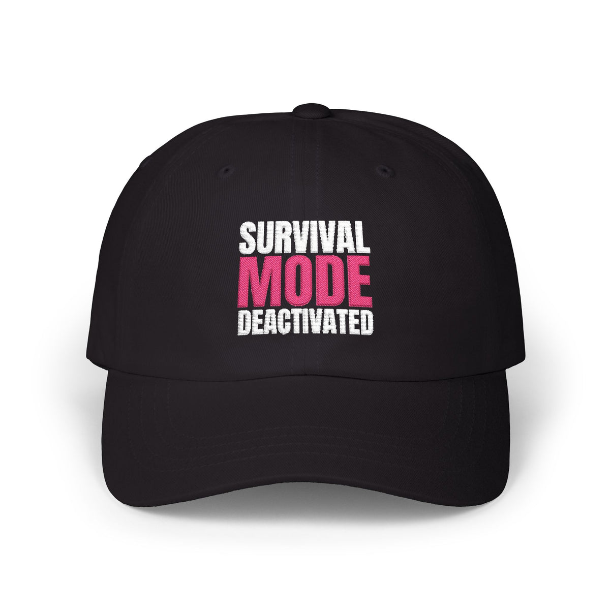 Dad Cap — Pink "MODE" Embroidered Classic Baseball Hat