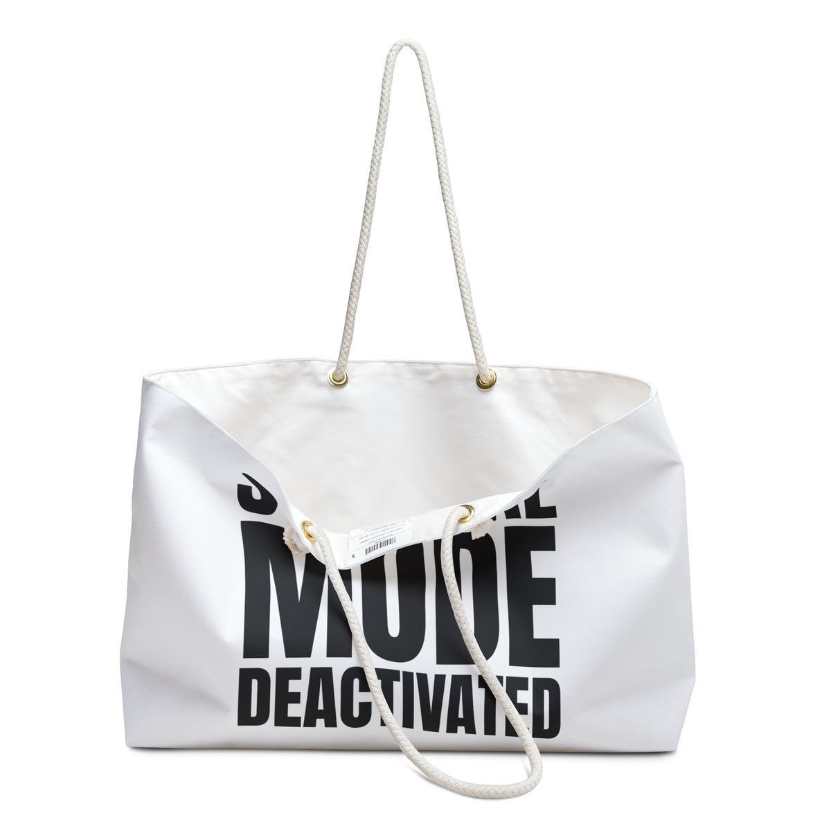 Weekender Bag — “Survival Mode Deactivated” Canvas Tote for Travel & Relaxation